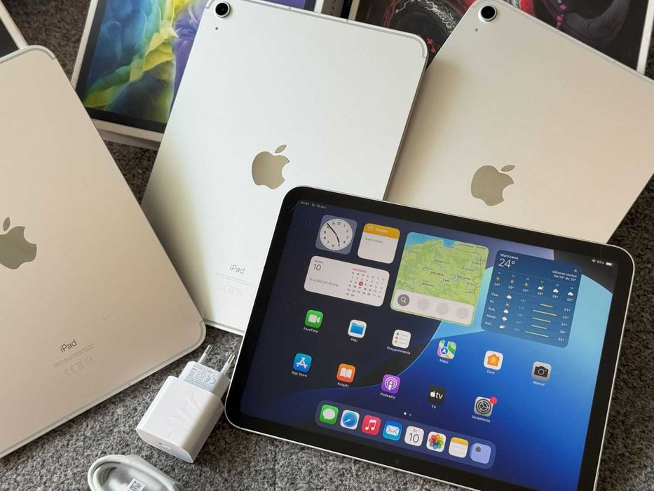 iPad 10 GENERACJI 10.9" 256GB Wifi Cellular SILVER White Bat100% Lte5G