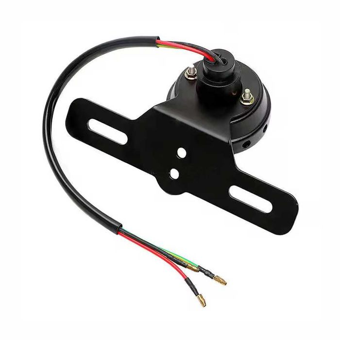 Farolim traseiro universal 12V com suporte de matrícula