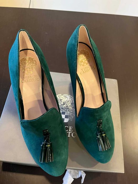 Sapatos Vince Camuto salto alto verdes tamanho 38