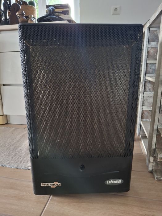 Aquecedor a gás com botija.