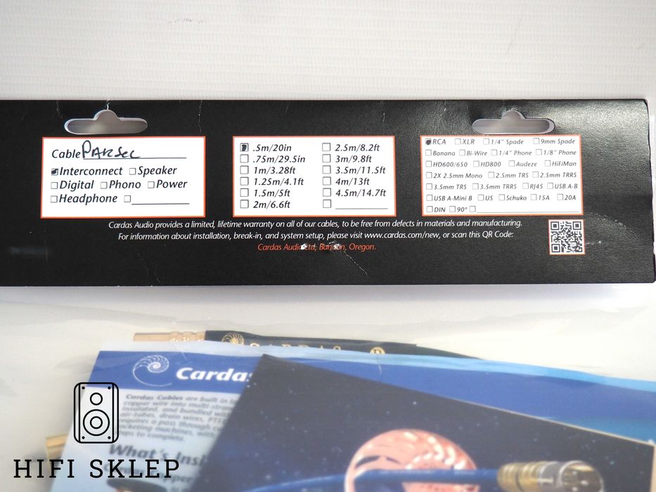 Cardas Clear Sky RCA 2x RCA - 2x RCA 0,5 m/Promocja