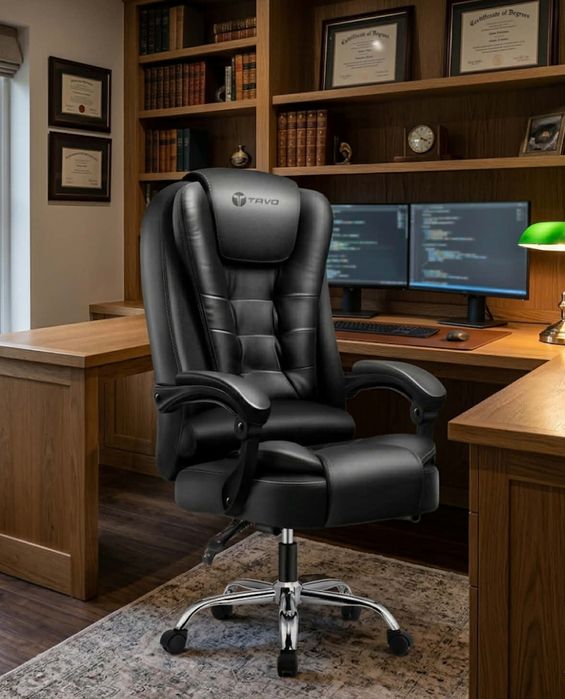 Fotel Gamingowy Krzesło BiuroweNowy  Fotel Ergonomiczny Tilt Ekoskóra