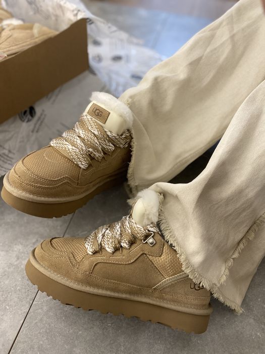 Жіночі кеди кросівки уги UGG LowMel бежеві / чорні