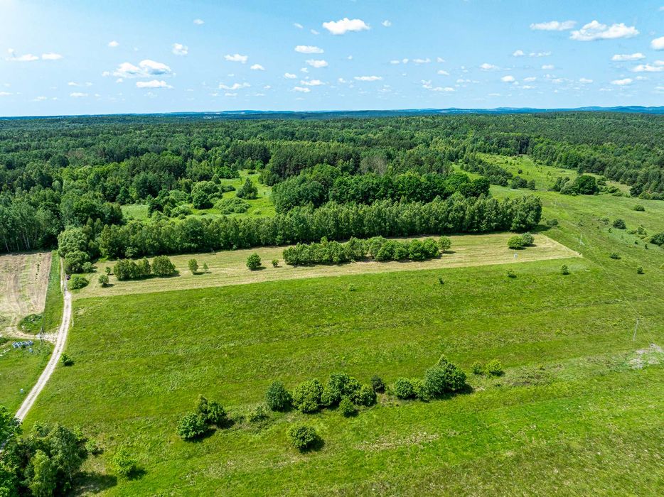Działka BUDOWLANA o pow. 1251m2 okolice BORKOWA - 20 minut od KIELC