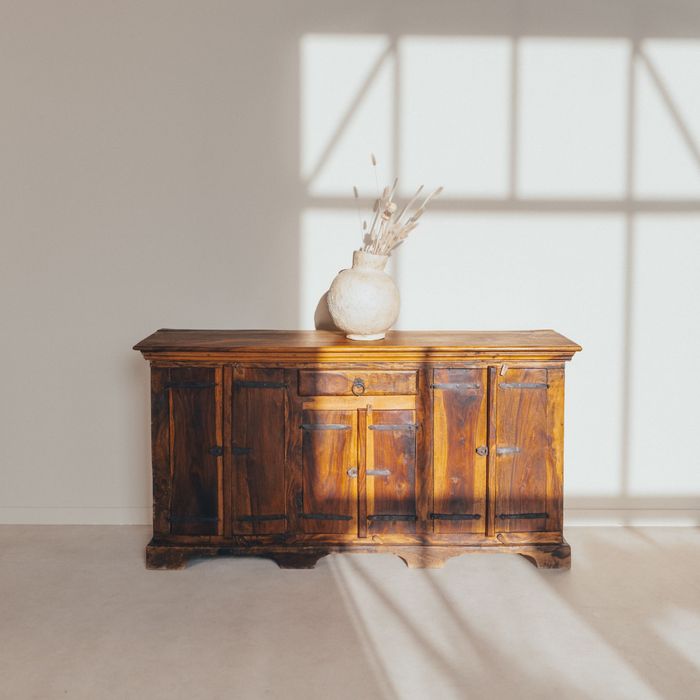 Komoda stara kolonialna 160 egzotyczna drewno palisander rustykalna