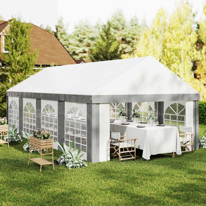Tenda para eventos 7,97x3,97 m com paredes removíveis