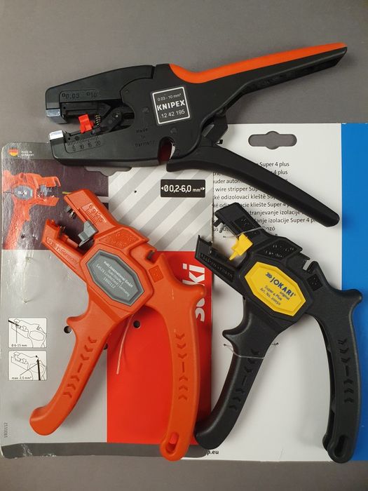 Знімачі ізоляції Jokari, KNIPEX, Stanley.