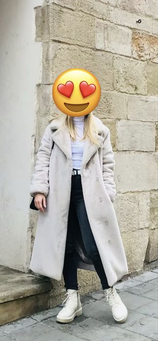 Штучна довга шуба