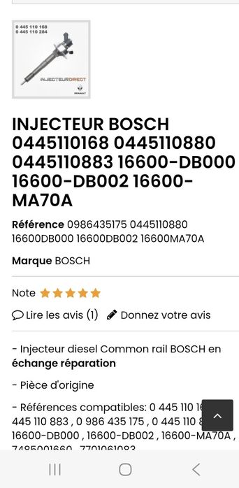 Injector renault