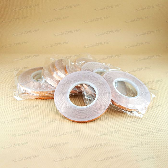 Медная фольга с клеем длина 20 метров медный скотч лента