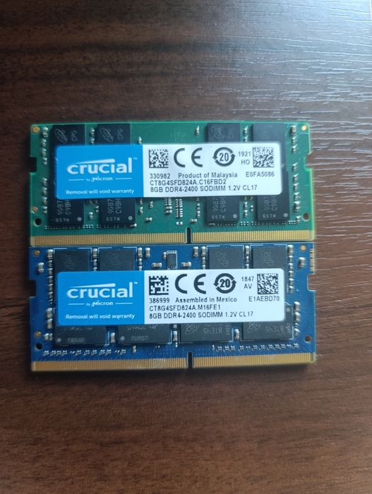 Оперативна пам'ять для ноутбука Crucial DDR4 2*8GB 2400MHz SO-DIMM PC4-2400