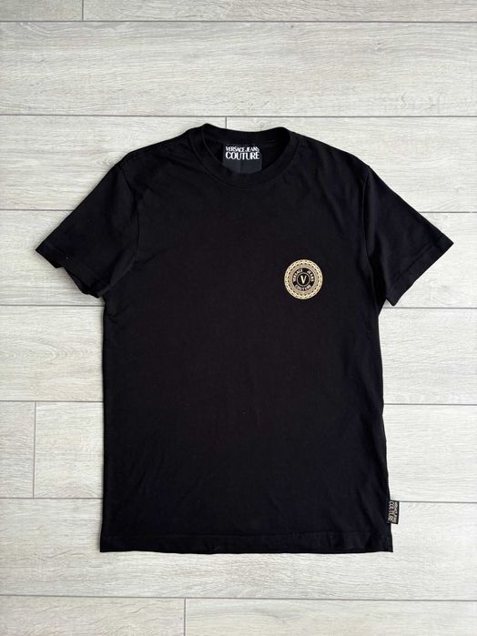 Чорна Жіноча Брендова Футболка Майка Версаче Versace Jeans Couture Black Size M Розмір Оригінал