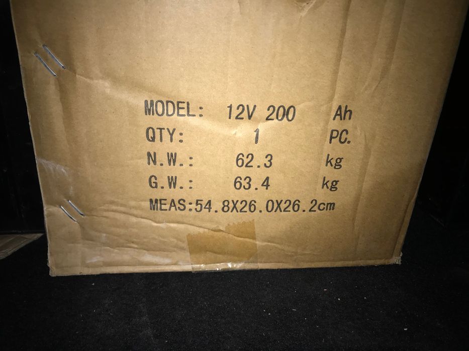 акумулятор гелевий 2560Wh  200Ah 12volt 63кг