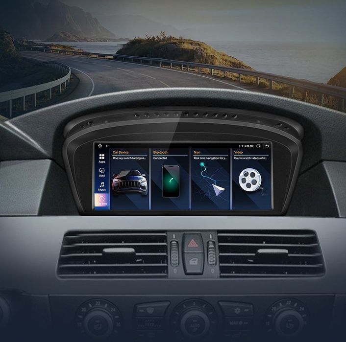 BMW E60–E92 – Radio Android 15 8,8” CarPlay Android Auto 2GB/32GB GPS Nawigacja Stacja Multimedialna WiFi Bluetooth DSP 4G LTE PL