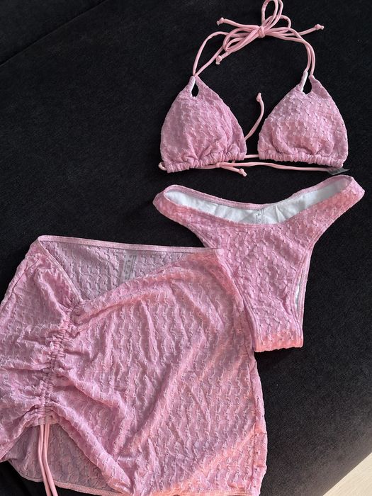 Жіночий купальник, рожевий купальник, пляжний одяг