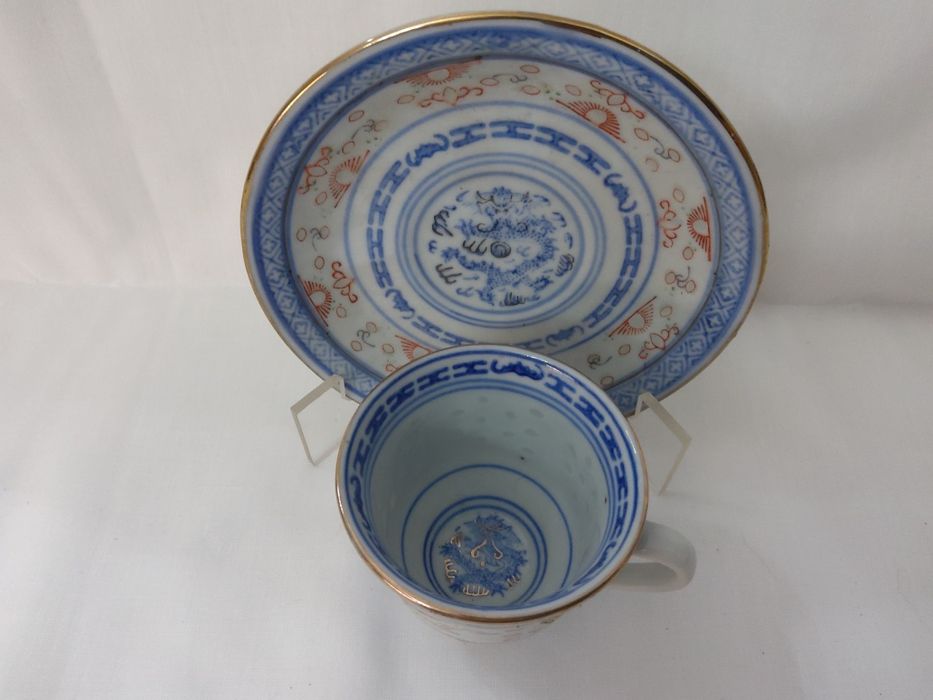 6 CHAVENAS DE CAFE chinesas BAGO DE ARROZ , dos anos 50/60