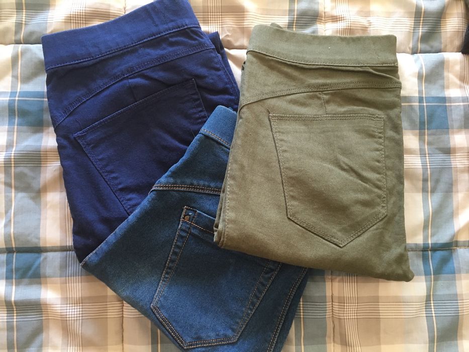 2 Calças elásticas Lefties Denim azul Número 36
