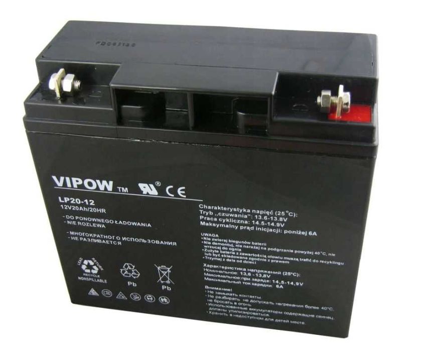 Akumulator żelowy Vipow 12V 20Ah