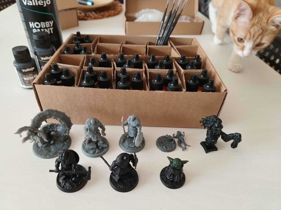 Zestaw do malowania figurek RPG mini figurki modelarstwo Vallejo Warhammer Dungeons and Dragons bitewne bitewniaki