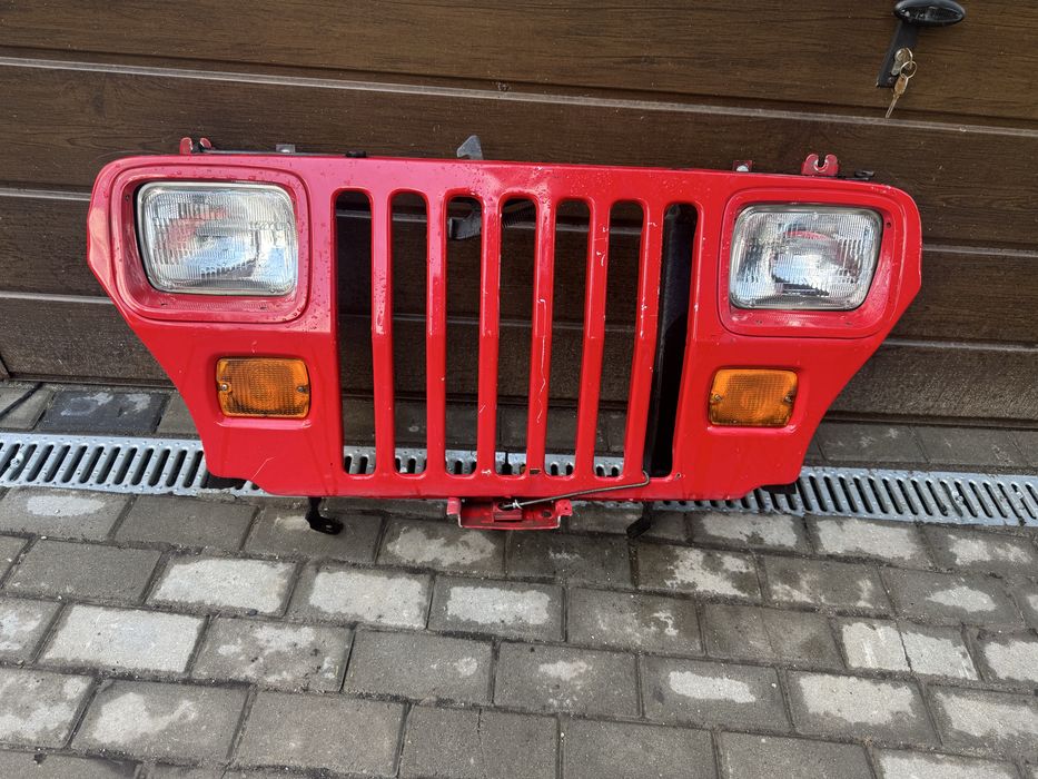 Komplenty grill lampy zestaw jeep wrangler yj oryginał