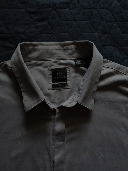 Сіра чоловіча сорочка Armani Exchange XL