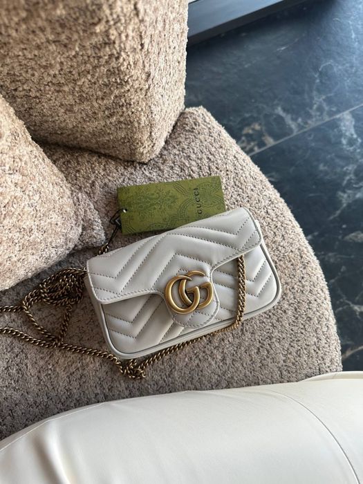 Сумка Gucci Super mini GG повний комплект бутика шкіряна