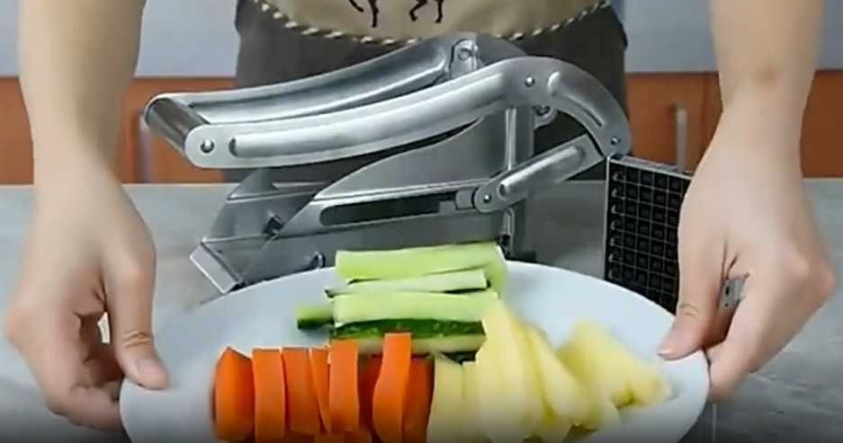 Cortadora de legumes (aos palitos em 2 tamanhos), em aço inox