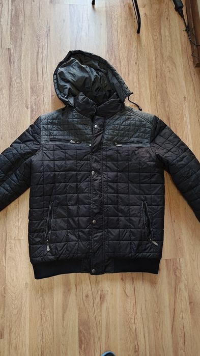 Kurtka zimowa czarno-szara XL