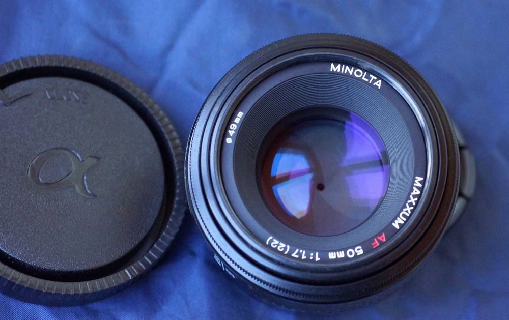 Minolta AF 50мм\1.7, фотоспалахи та інше для  Sony A = Minolta A.