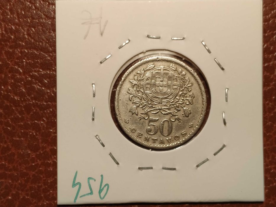 954 moeda de 50 centavos de 1946 em alpaca