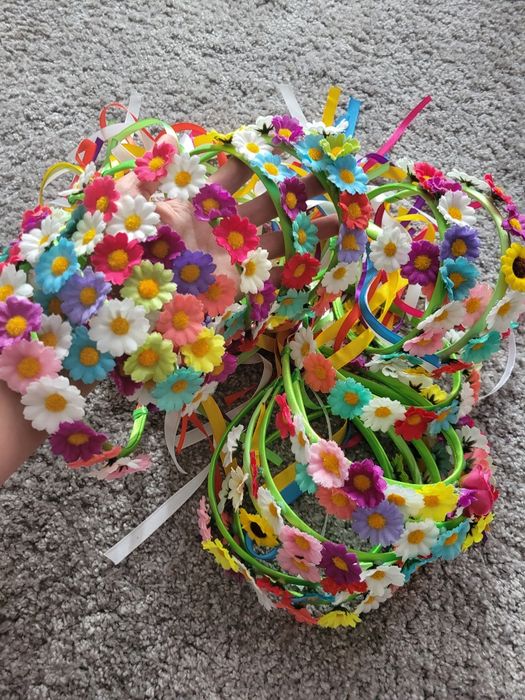 Wianki na głowę dla dziewczynki 20 sztuk
