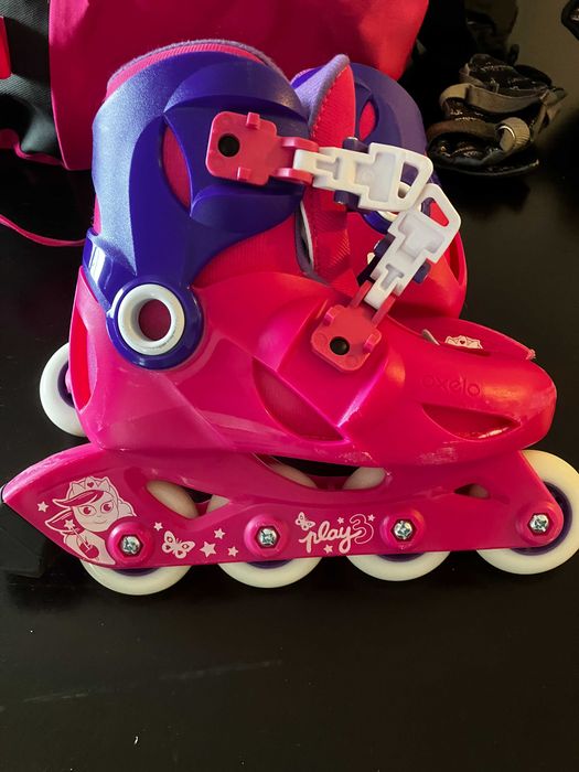 Patins em linha extensíveis do 30 ao 32, bom estado, com proteções