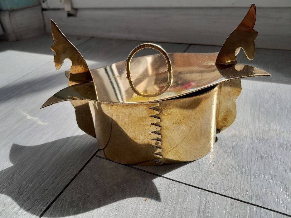 Szkatulka miedziana norweska puszka