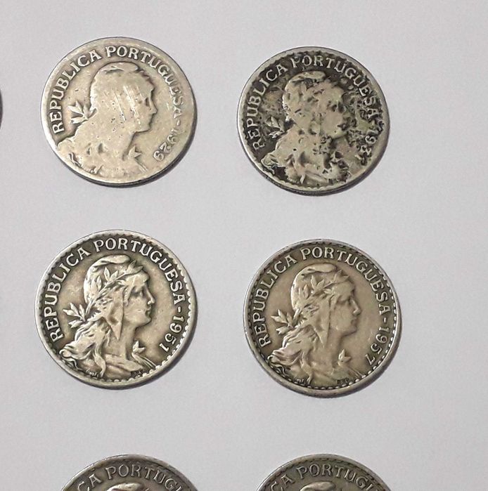 1 Escudo da República Portuguesa - Lote de 13 moedas