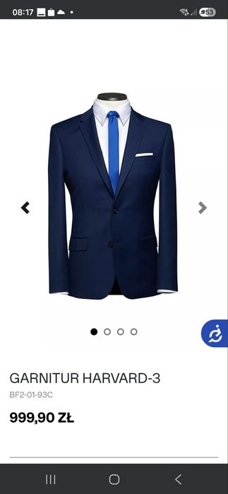Garnitur slim fit, Bytom, rozm. XL