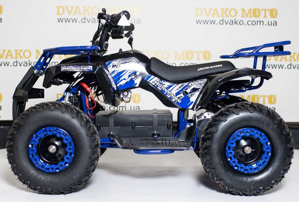 Детский квадроцикл Motoleader PIONER 1000W Синий. Гарантия, СЕРВИС !