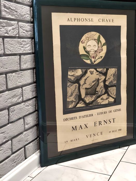 Plakat, litografia Maxa Ernsta 73x46.5 cm.1968 r. Vence Francja