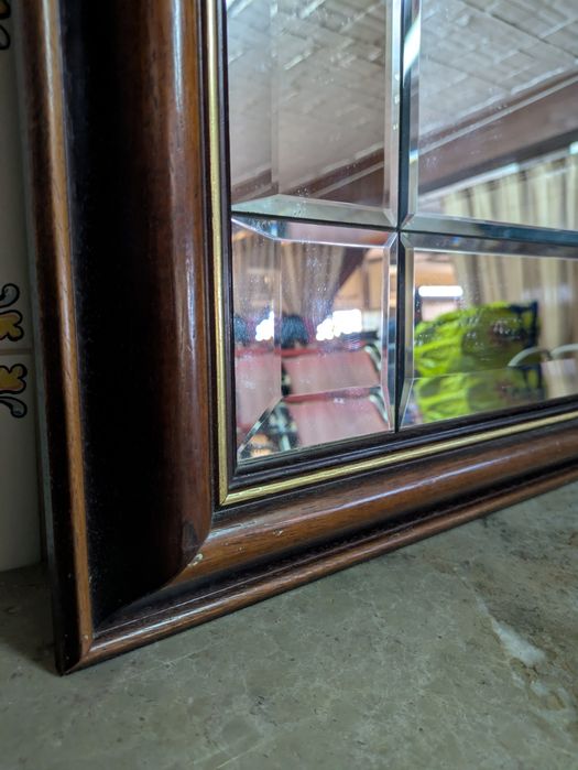 Espelho decorativo Retangular com moldura Clássica