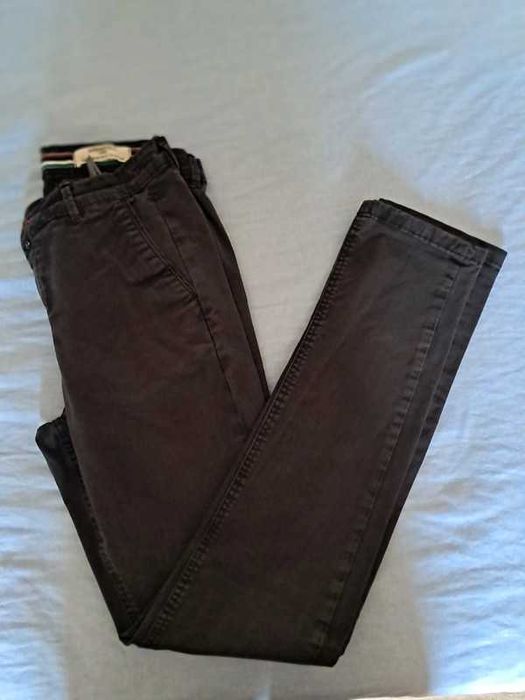 Calças Slim Pretas Springfield