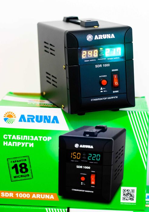 Стабилизатор напряжения ARUNA SDR 1000 На котел, холодиль. Два дисплея