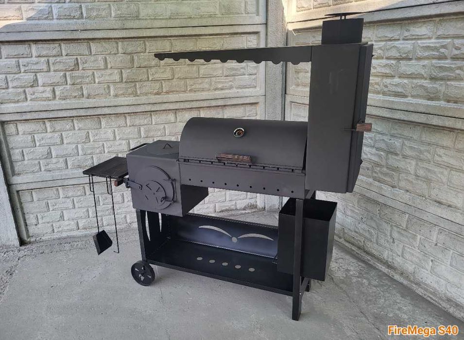 • Усилений • 5мм! Мангал 4в1! Гриль Коптильня Смокер с Печью/Барбекю