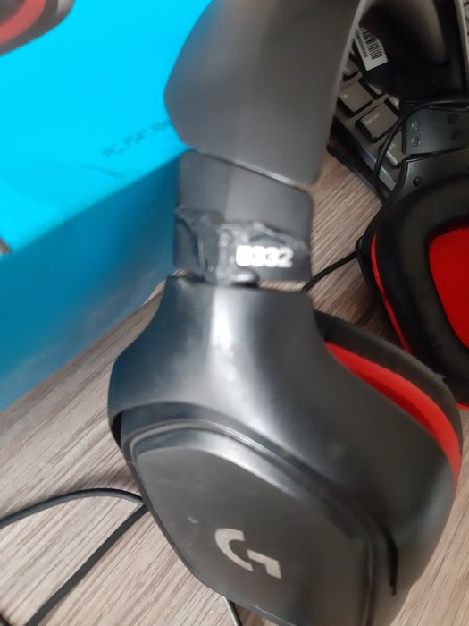 Słuchawki logitech g332 gamingowe gry komputer duże gra