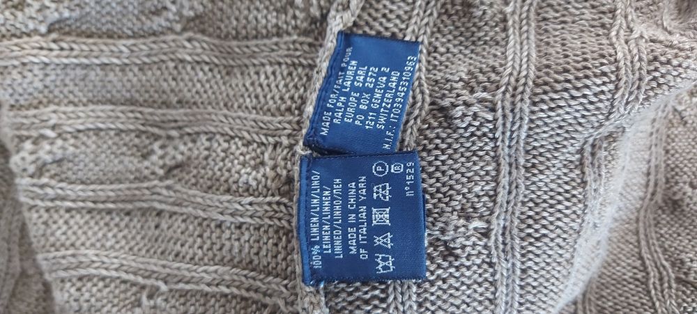 Ralph Lauren s piękny lniana swetr