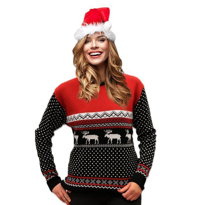 Sweter Świąteczny Maszerujące Renifery, rozmiar L