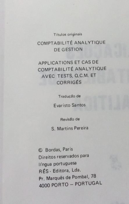 Aplicações de Contabilidade Analítica