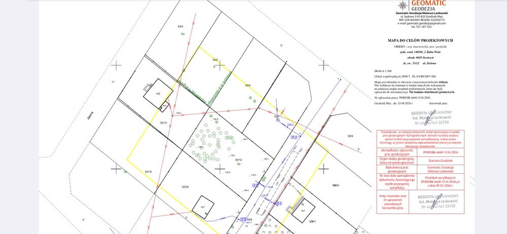 Siestrzeń g. Żabia Wola Działka z projektem domu - Widok 5