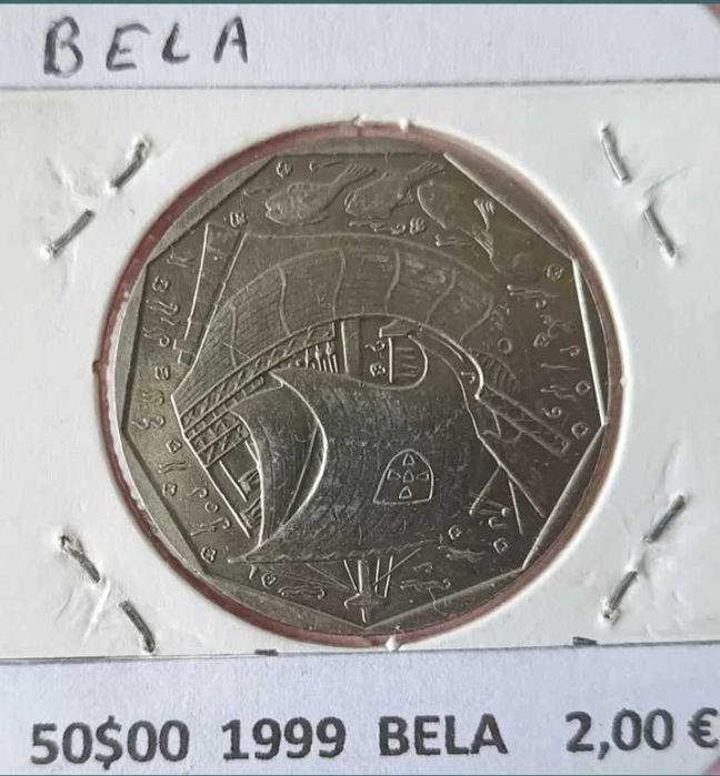 4 Moedas de 50 escudos da 3ª República Portuguesa Emissão Anual Níquel