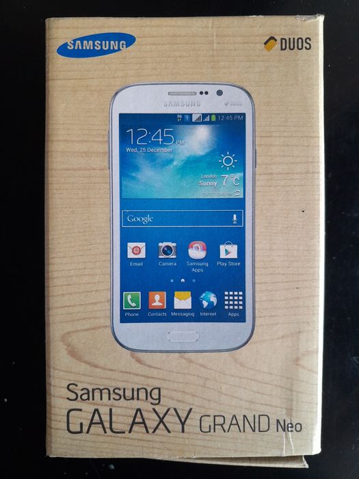 Samsung Galaxy Grand Neo Duos  na caixa com capa,  estimado
