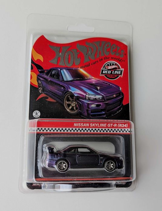 Hot Wheels Nissan Skyline GT-R R34 Purple RLC Red Line Club
