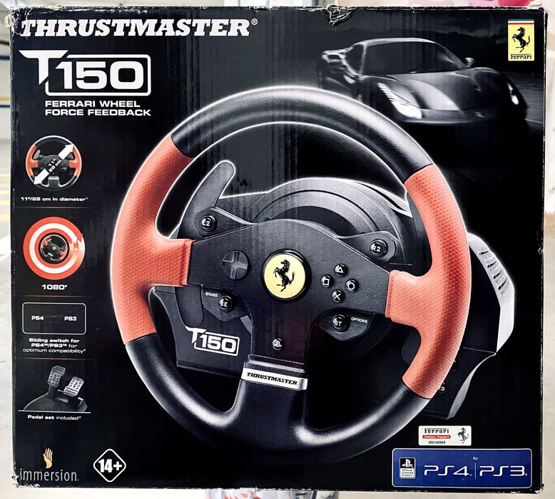 Volante Thrustmaster T150 Ferrari ForceFeedback - PS3 / PS4 / PS5 / PC
